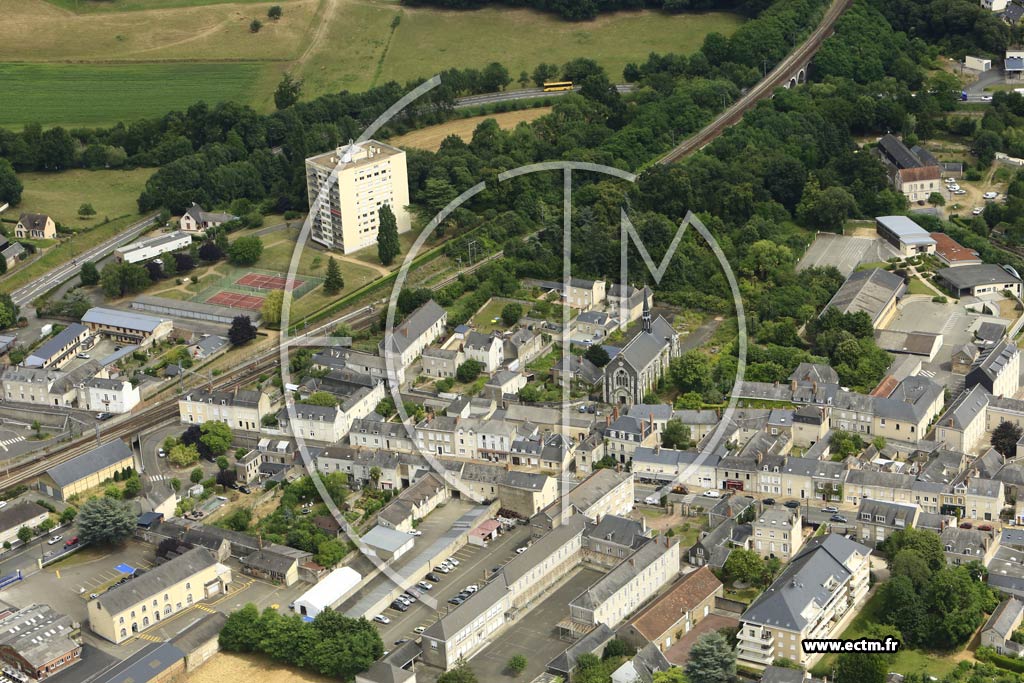 Photo arienne de Sabl-sur-Sarthe (Centre)