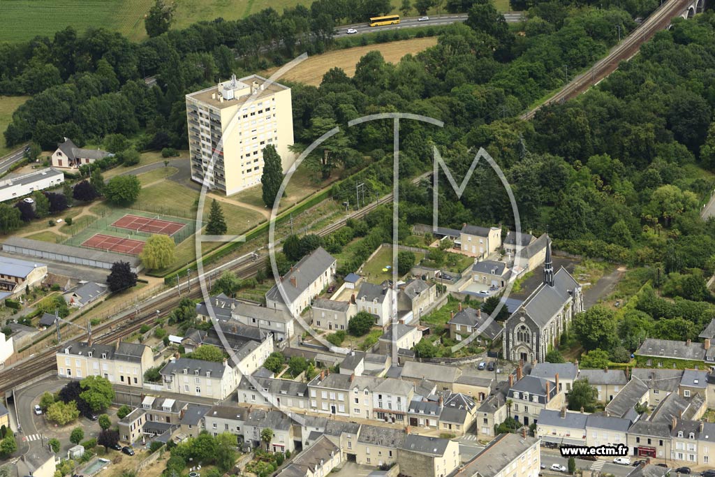 Photo arienne de Sabl-sur-Sarthe (Centre)