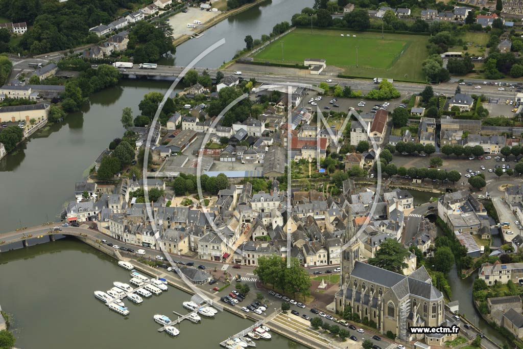 Photo arienne de Sabl-sur-Sarthe (Centre)