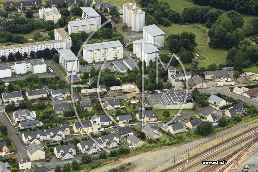 Photo arienne de Sabl-sur-Sarthe (Ouest)