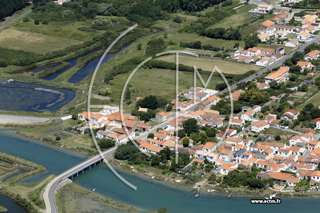Photo arienne de Brem-sur-Mer (le Havre de la Gachre)