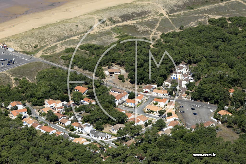 Photo arienne de La Tranche-sur-Mer (la Casse d'Espagne)
