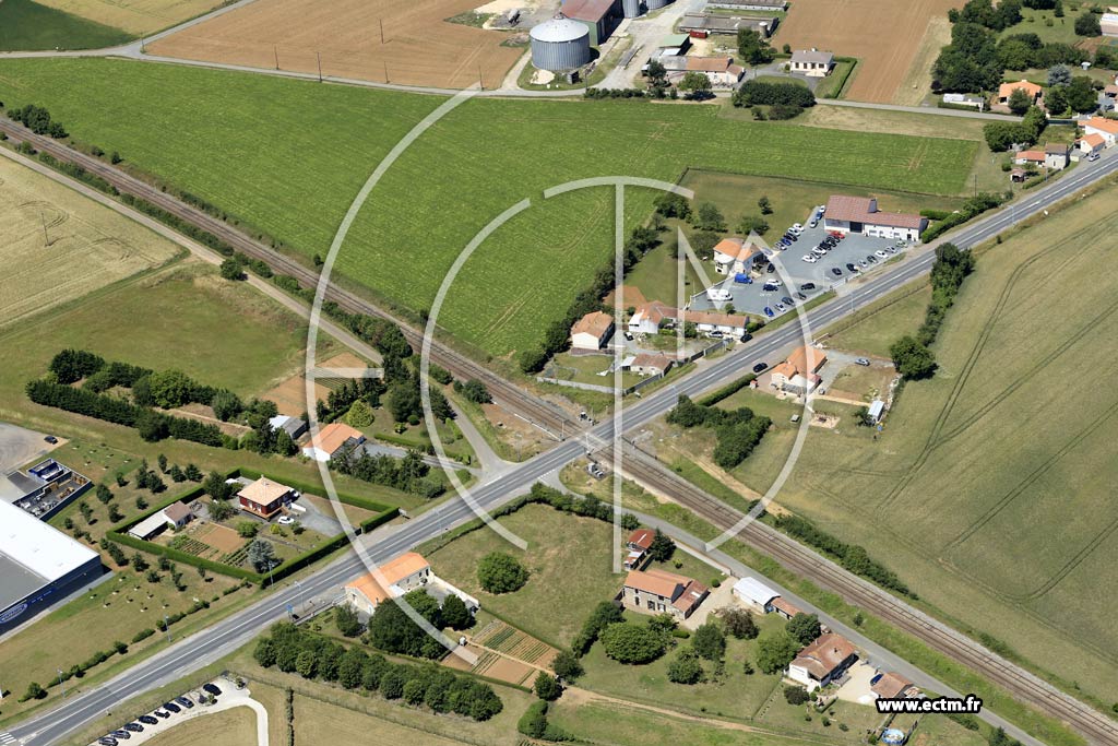 Photo arienne de Sainte-Gemme-la-Plaine (Quillette - Moque-Panier)