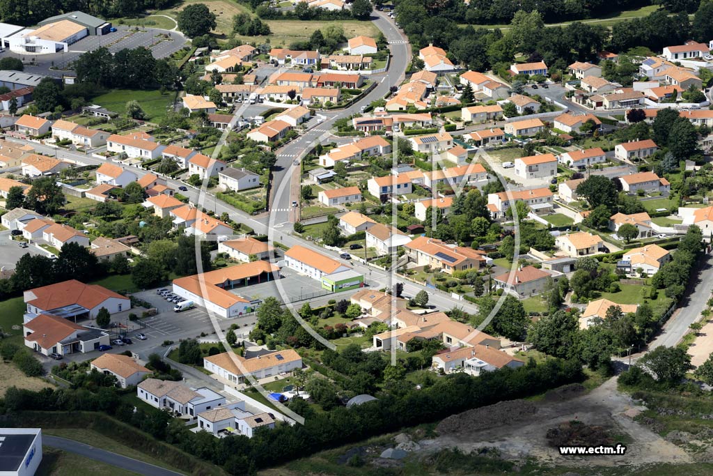 Photo arienne de Belleville-sur-Vie