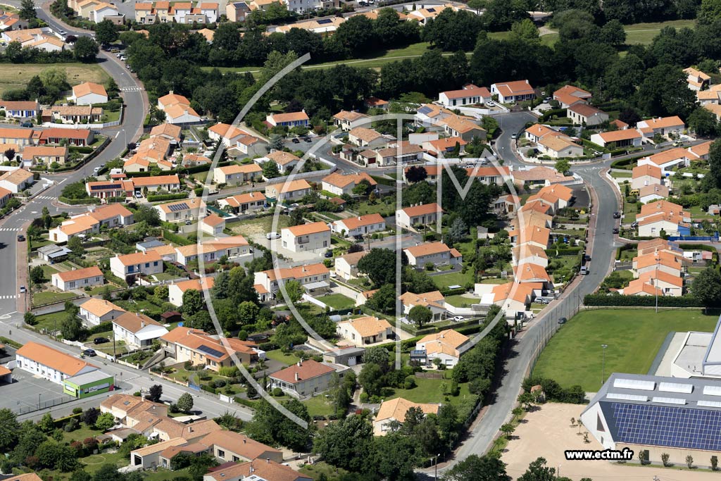 Photo arienne de Belleville-sur-Vie
