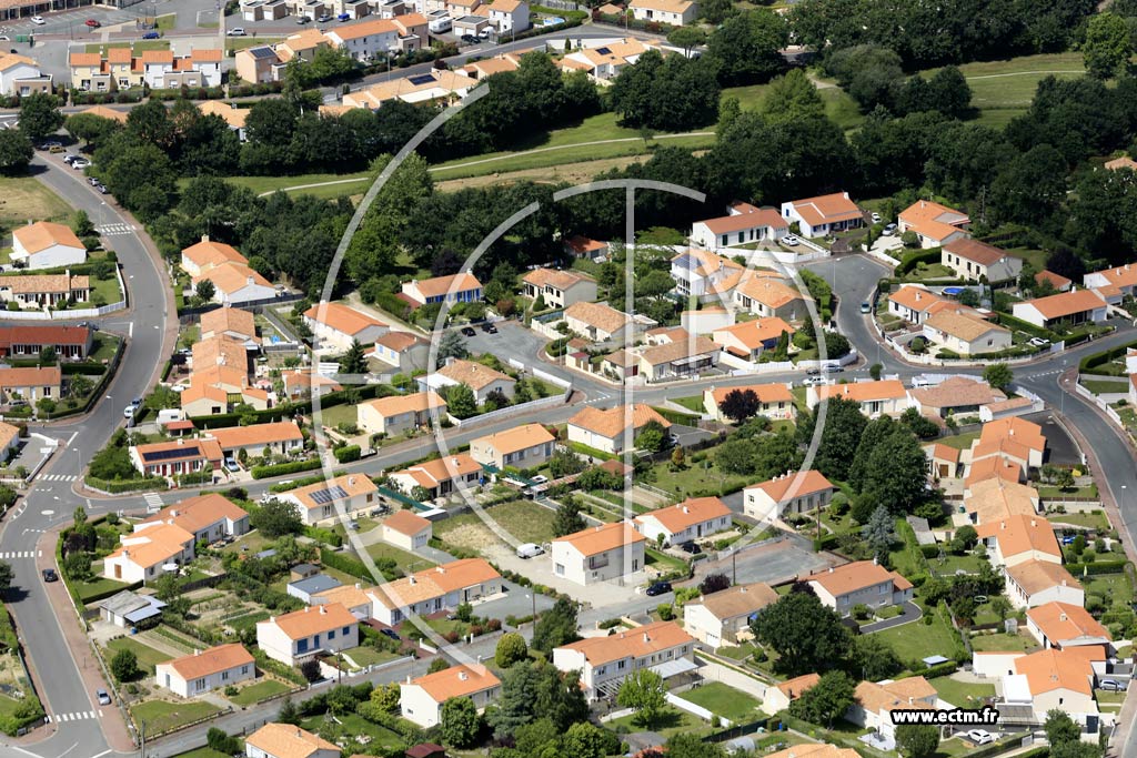 Photo arienne de Belleville-sur-Vie