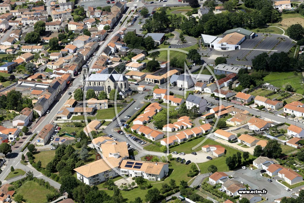 Photo arienne de Belleville-sur-Vie