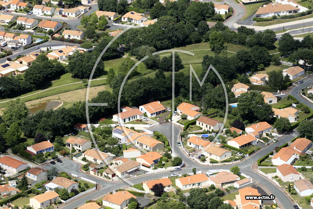 Photo arienne de Belleville-sur-Vie