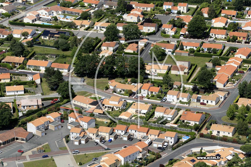 Photo arienne de Belleville-sur-Vie