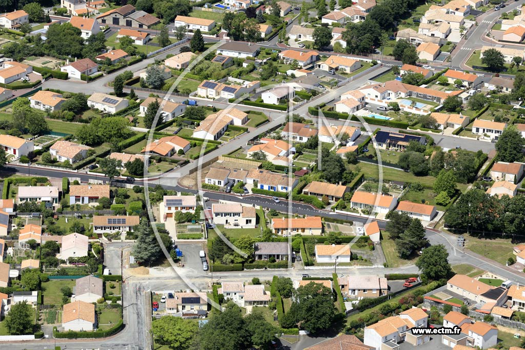 Photo arienne de Belleville-sur-Vie