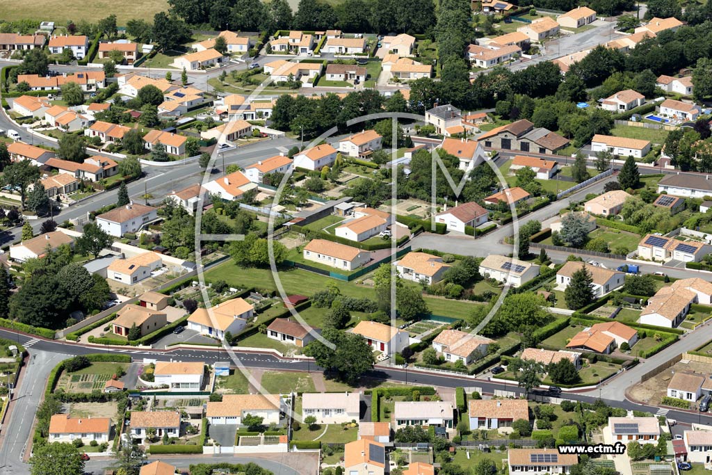 Photo arienne de Belleville-sur-Vie