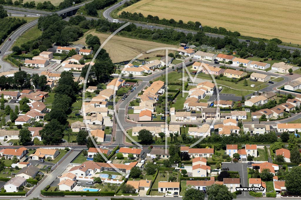 Photo arienne de Belleville-sur-Vie