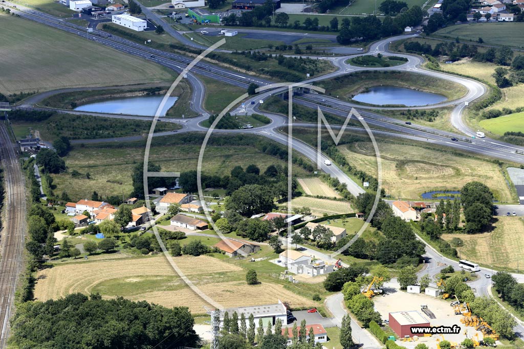 Photo arienne de Belleville-sur-Vie
