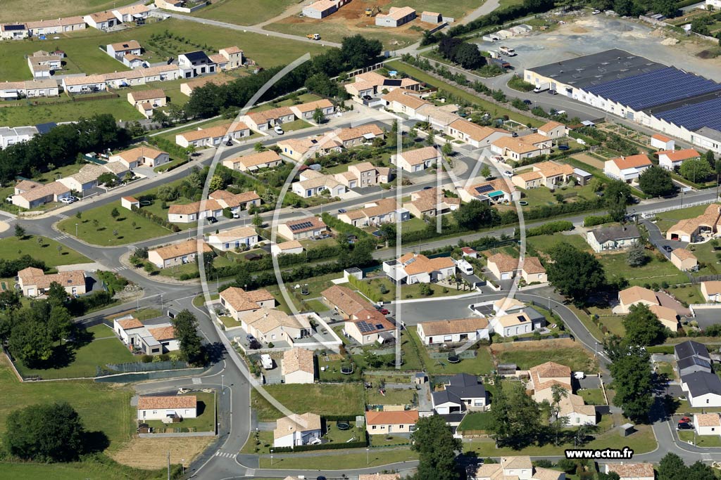 Photo arienne de Chantonnay (Ouest)