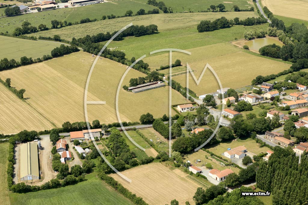 Photo arienne de Saint-Martin-des-Noyers (la Brenauderie)