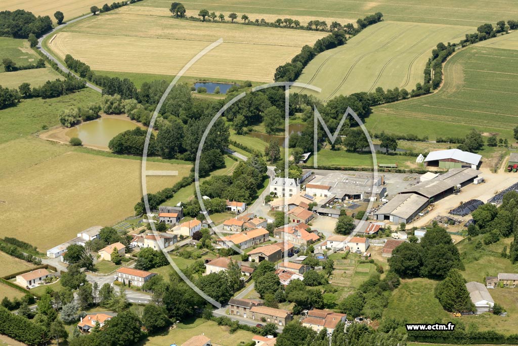Photo arienne de Saint-Martin-des-Noyers (la Brenauderie)