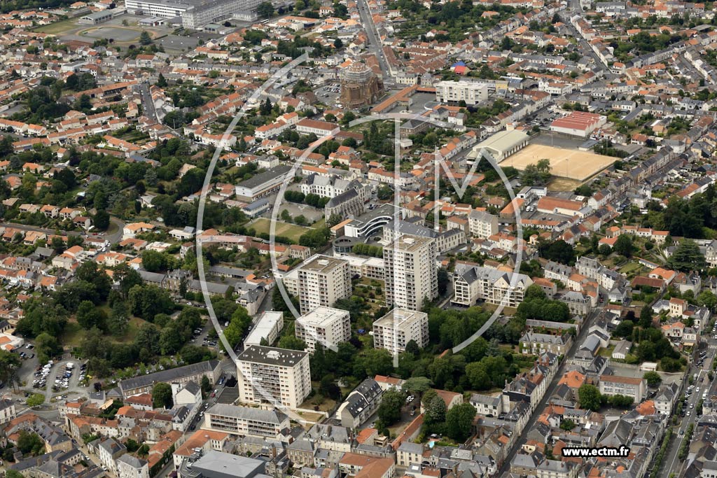 Photo arienne de Cholet (Centre-ville)