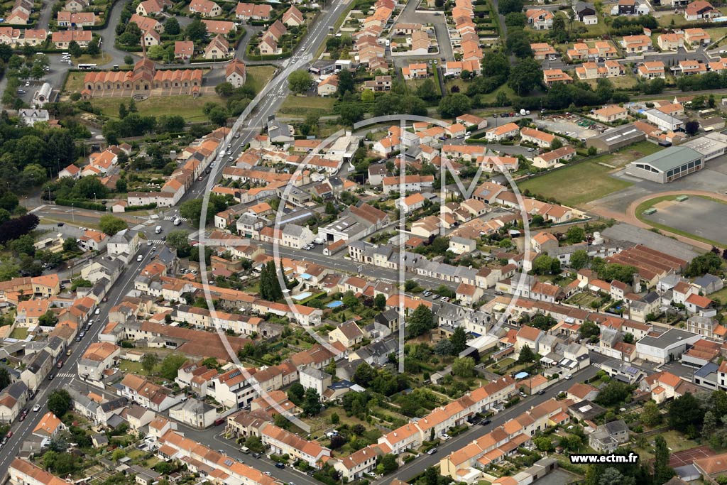 Photo arienne de Cholet (Centre-ville)