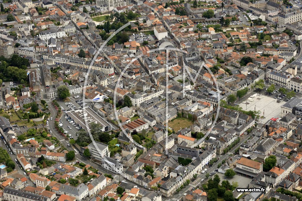 Photo arienne de Cholet (Centre-ville)
