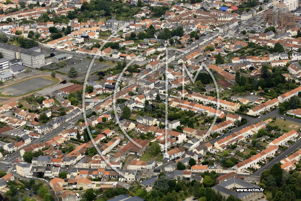 Photo arienne de Cholet (Centre-ville)