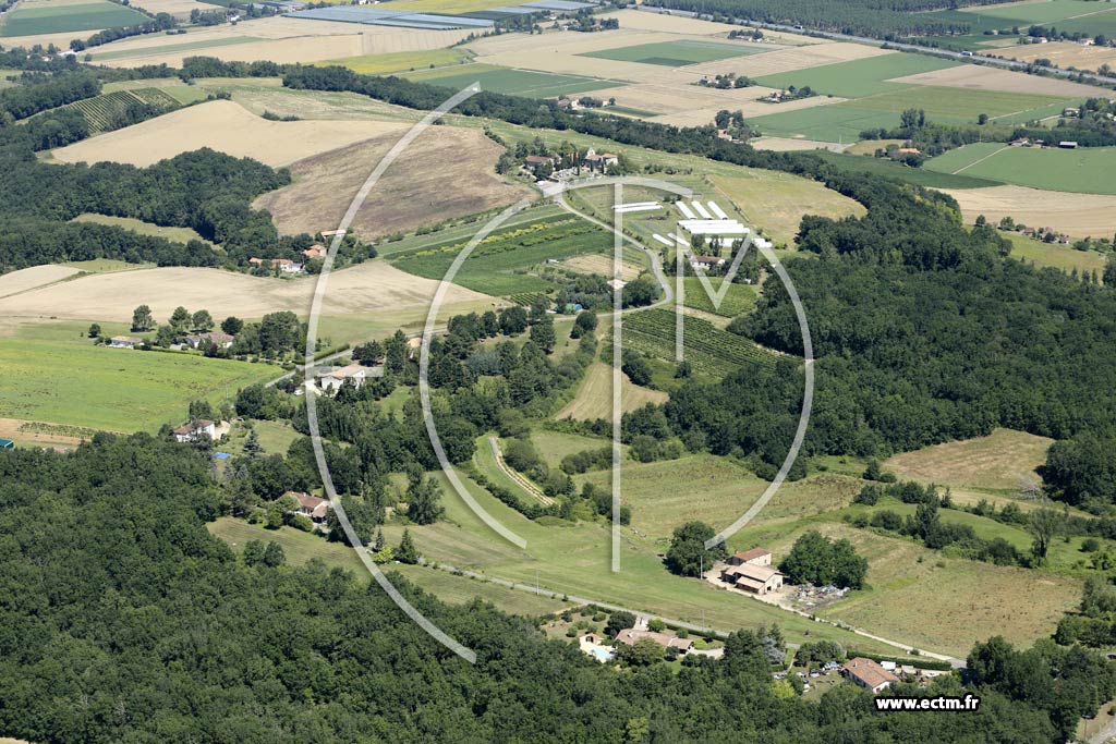 Photo arienne de Sainte-Colombe-en-Bruilhois