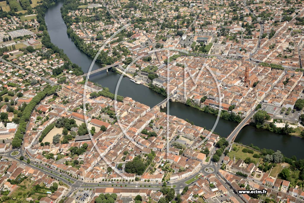 Photo arienne de Villeneuve-sur-Lot (Centre)