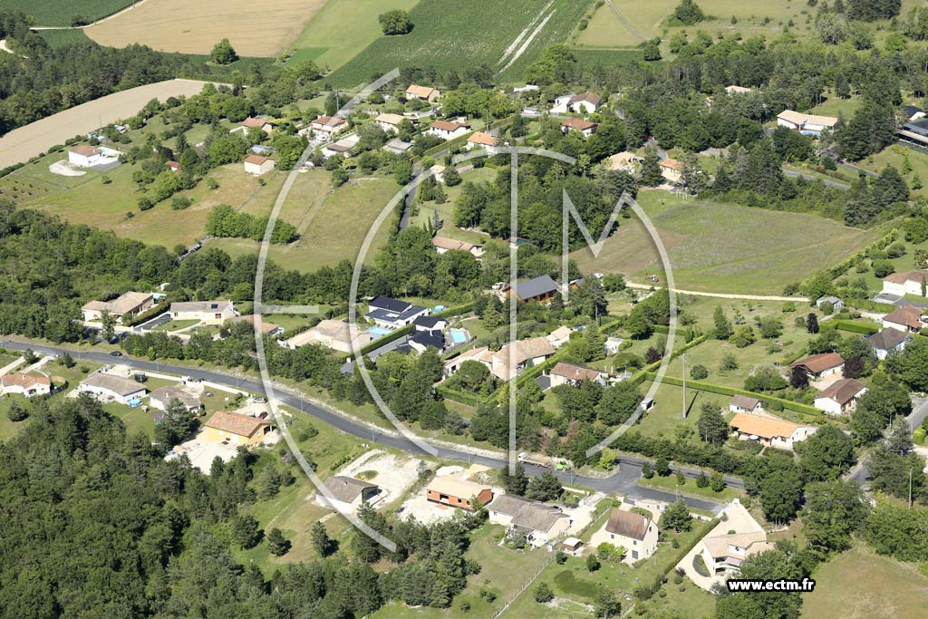 Photo arienne de Bassillac (Route du Camp Mercedes)