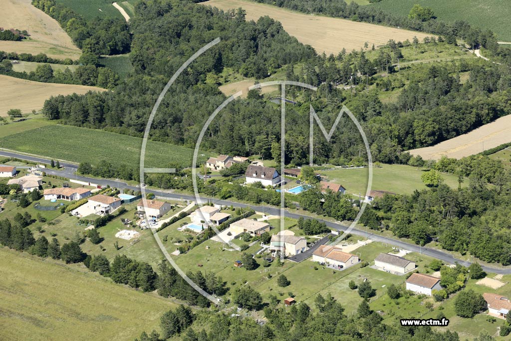 Photo arienne de Bassillac (Route du Camp Mercedes)