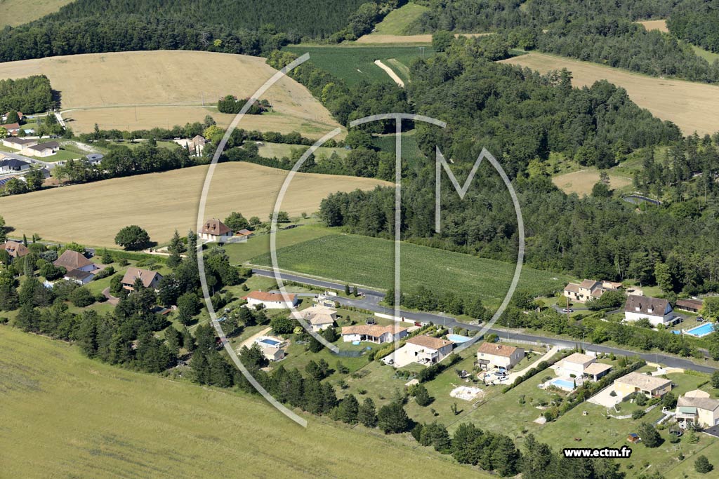 Photo arienne de Bassillac (Route du Camp Mercedes)