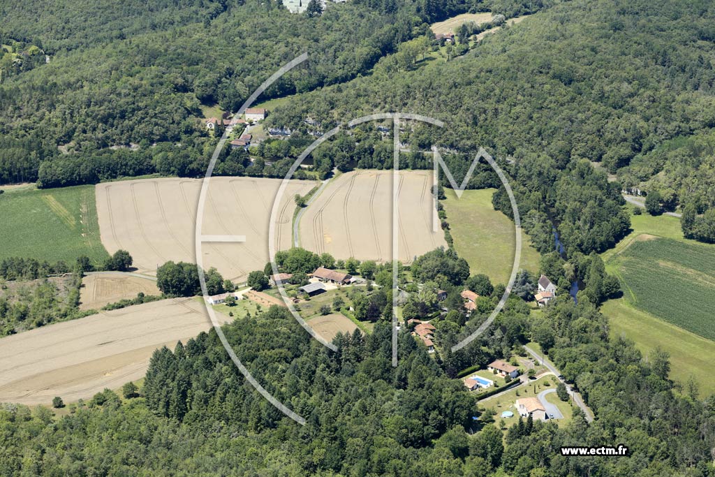 Photo arienne de Brantme (Chambon)