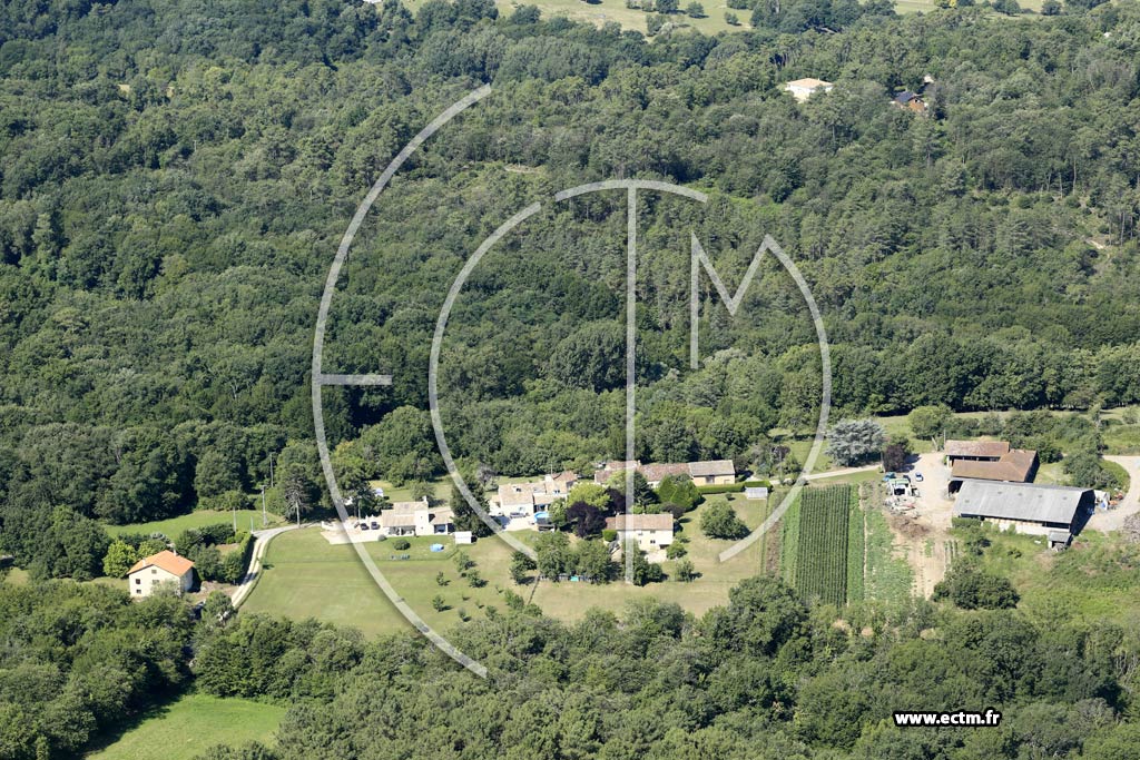 Photo arienne de Montrem (Puyausard)