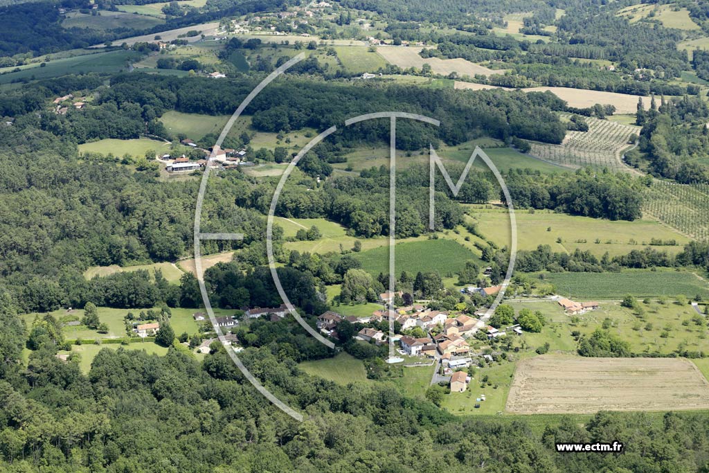 Photo arienne de Saint-Astier (Rougerie)