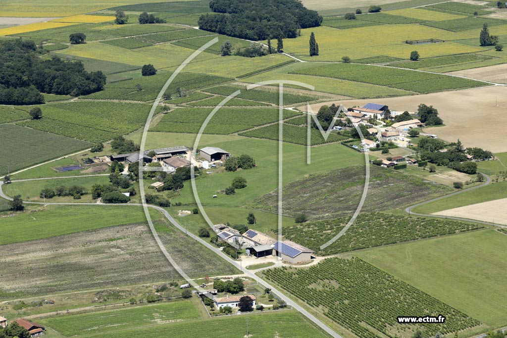 Photo arienne de Baignes-Sainte-Radegonde (le Vieux Chne - Chez Daudet - Chez Renaud)