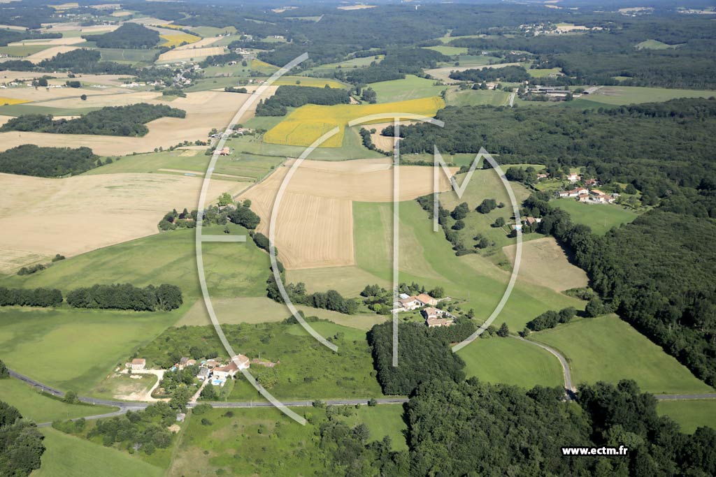 Photo arienne de Gardes-le-Pontaroux (Grange Brle - la Basse Faye - la Faye)