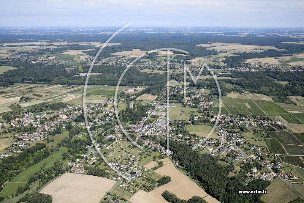 Photo arienne de Francueil