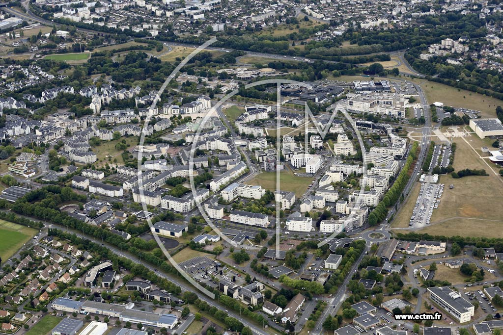 Photo arienne de Caen (Nord)