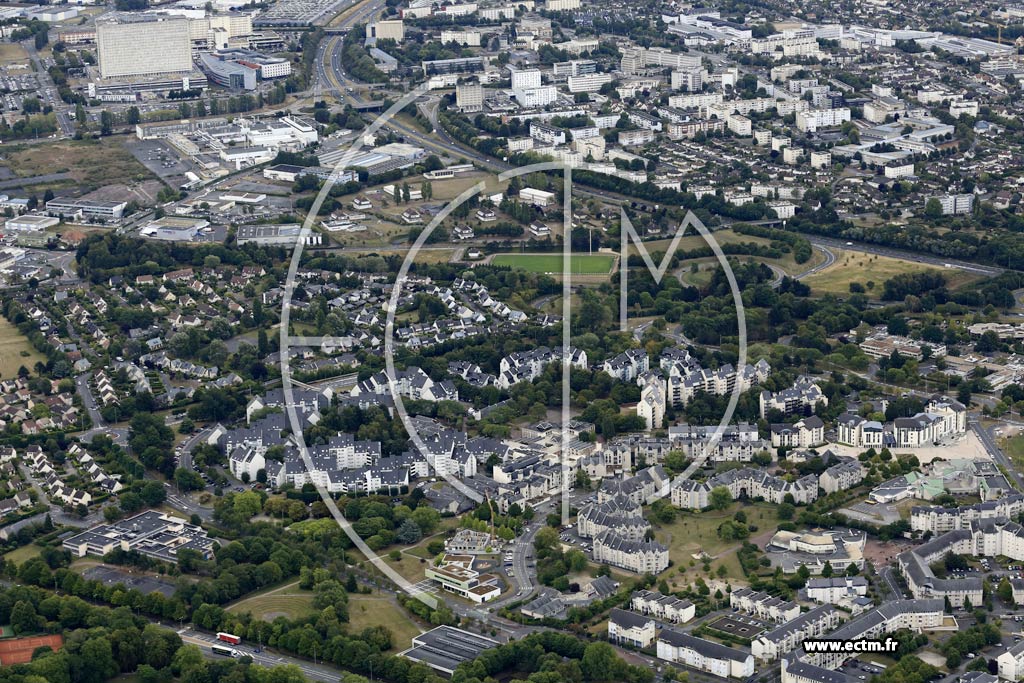 Photo arienne de Caen (Nord)