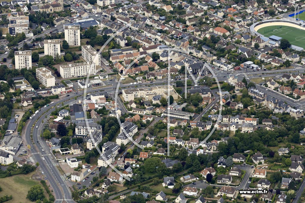 Photo arienne de Caen (Saint-Ouen)