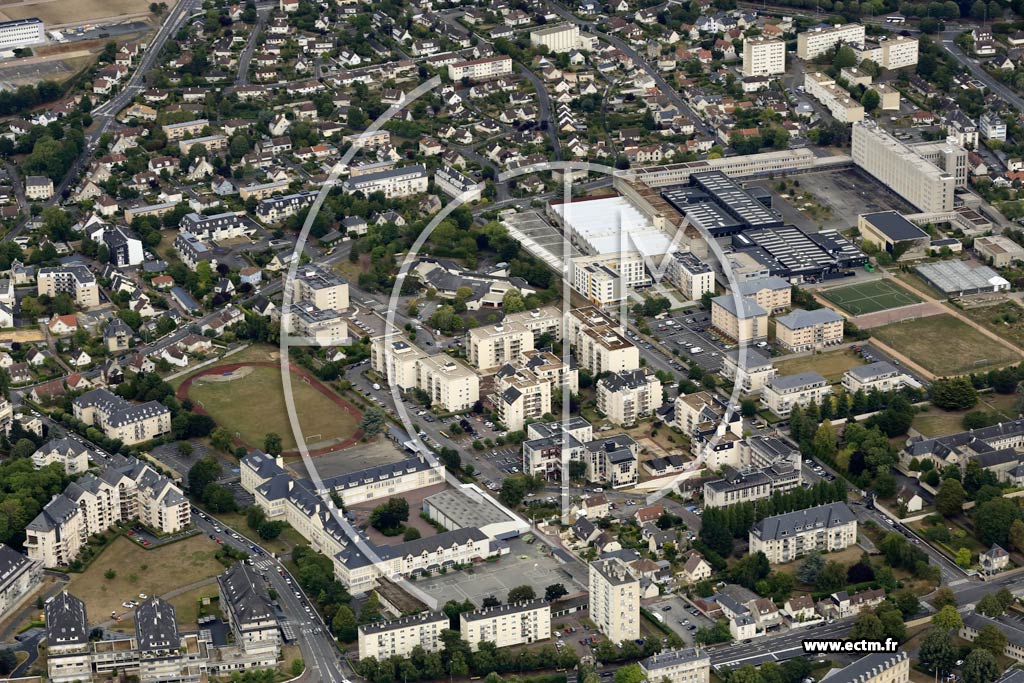 Photo arienne de Caen (Universit)