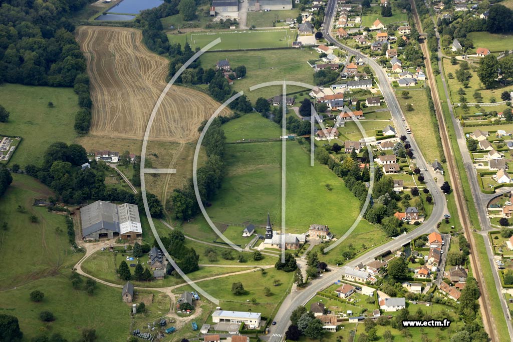 Photo arienne de Crosville-sur-Scie