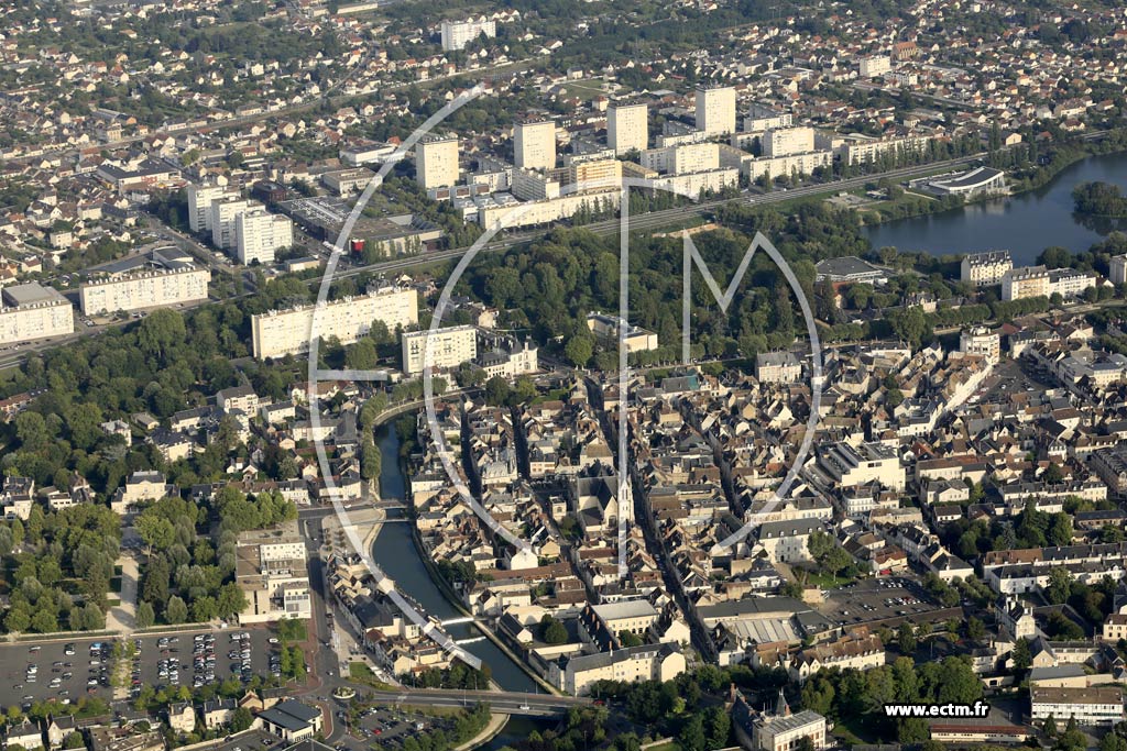 Photo arienne de Montargis (Centre)