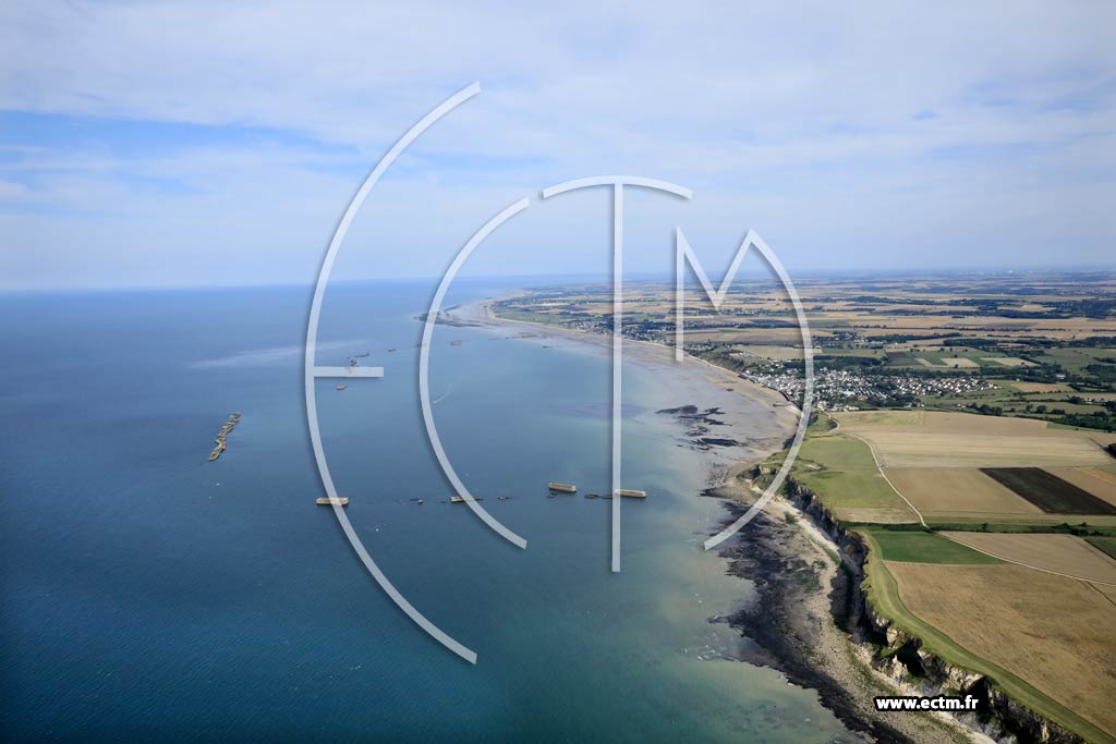 Photo arienne de Tracy-sur-Mer (Port Winston - Vestiges de Pontons)