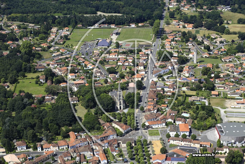 Photo arienne de Pontonx-sur-l'Adour