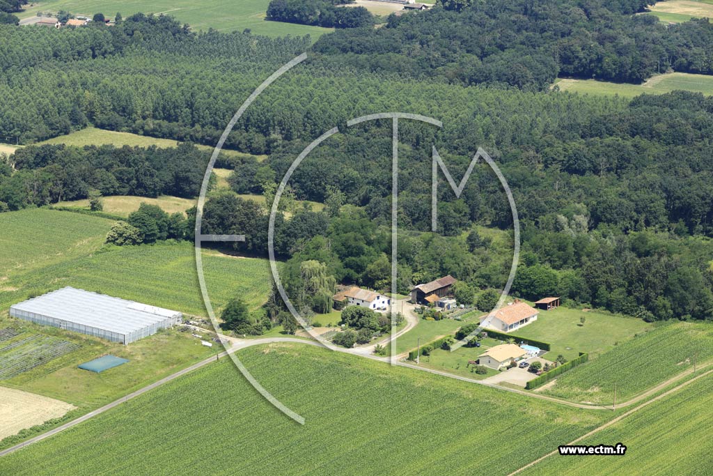 Photo arienne de Saint-Geours-d'Auribat