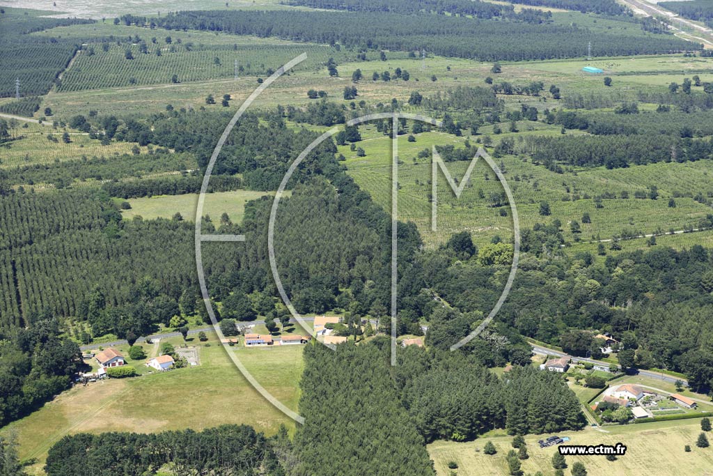 Photo arienne de Saint-Vincent-de-Paul (Buglose)