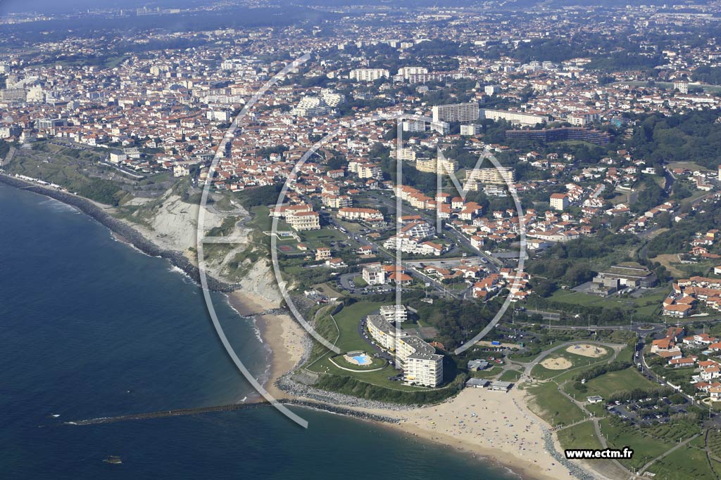 Photo arienne de Biarritz (Plage de Milady)