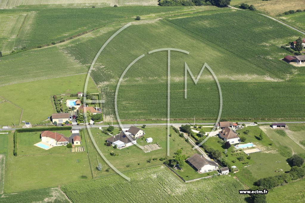 Photo arienne de Morlanne (route de Maracle)