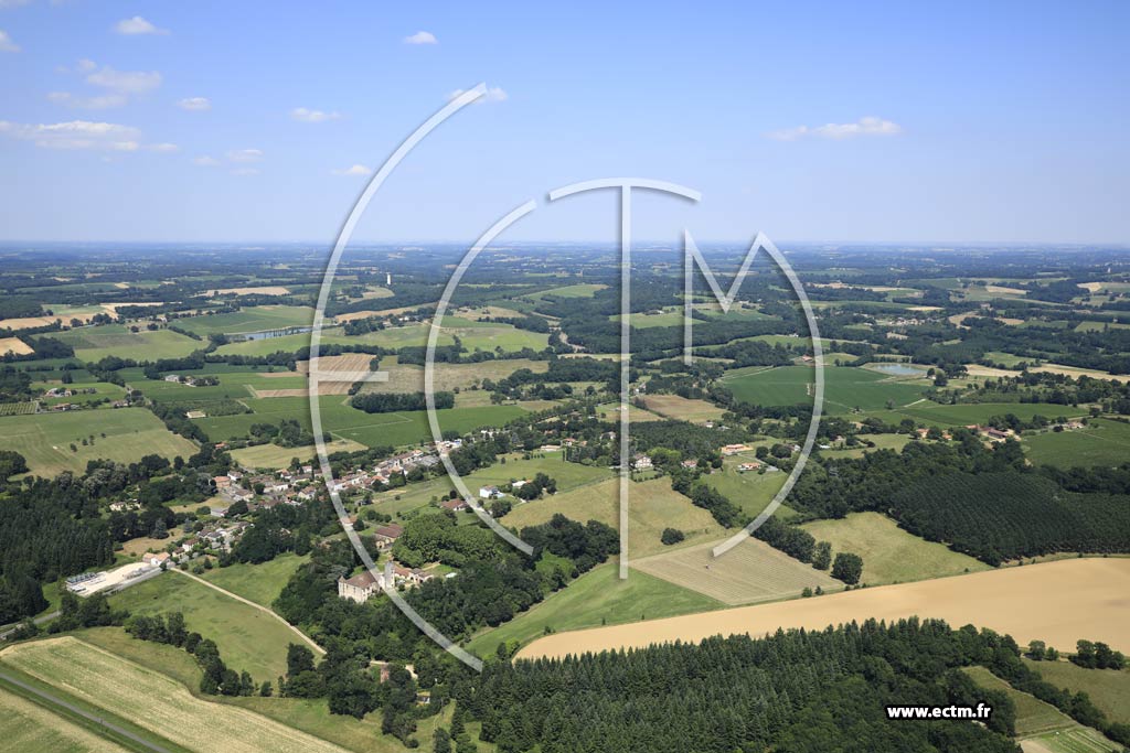 Photo arienne de Campagne-d'Armagnac