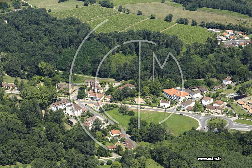 Photo arienne de Cazaubon (Barbotan les Thermes)