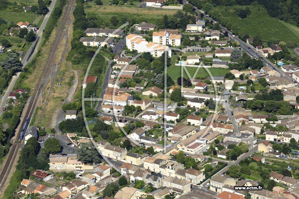 Photo arienne de Castillon-la-Bataille